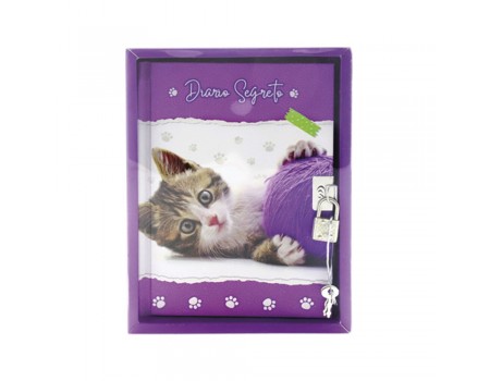 Diario segreto con glitter - Gatto