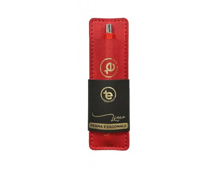 Mini Penna Esagonale con Astuccio - Rossa Mini Penna Esagonale con Astuccio - Rossa