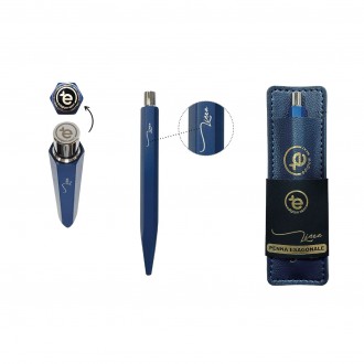 Mini Penna Esagonale con Astuccio - Blu Mini Penna Esagonale con Astuccio - Blu