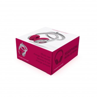 Portachiavi Cuffie Musicali Rosa 