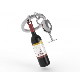 Portachiavi Bottiglia di Vino Portachiavi Bottiglia di Vino