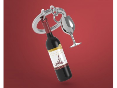 Portachiavi Bottiglia di Vino Portachiavi Bottiglia di Vino