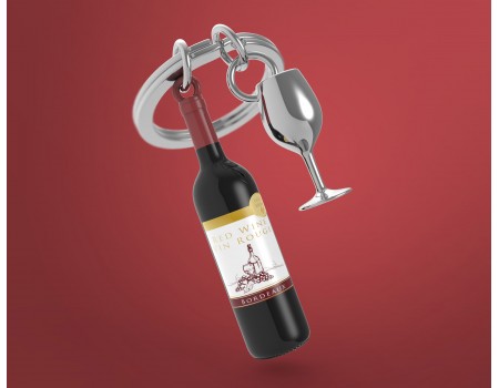 Portachiavi Bottiglia di Vino Portachiavi Bottiglia di Vino