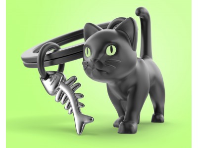 Portachiavi Gatto Nero Portachiavi Gatto Nero
