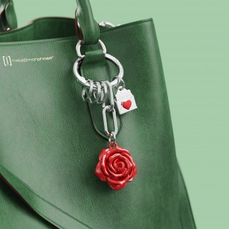 Ciondolo per borsa / Portachiavi - Rosa Ciondolo per borsa / Portachiavi - Rosa