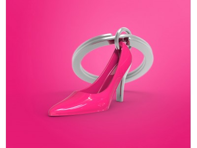 Portachiavi Scarpa rosa con Tacco
