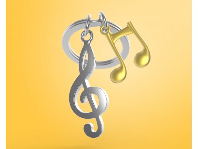 Portachiavi Nota e Chiave di Violino
