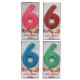 Maxi Candela Glitter Numero 6
