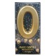 Maxi Candela Oro Metallizzata Numero 0 