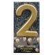 Maxi Candela Oro Metallizzata Numero 2