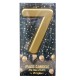Maxi Candela Oro Metallizzata Numero 7 