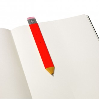 Segnalibro con penna e gomma + 2 refill