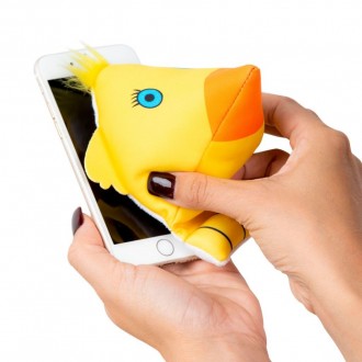 Supporto in peluche per cellulari e piccoli tablet