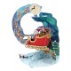 Biglietto Babbo Natale con slitta e renne