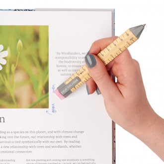 Segnalibro con penna e gomma + 2 refill 