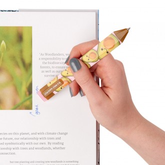 Segnalibro con penna e gomma + 2 refill 