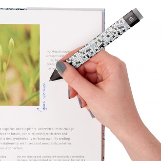 Segnalibro con penna e gomma + 2 refill 