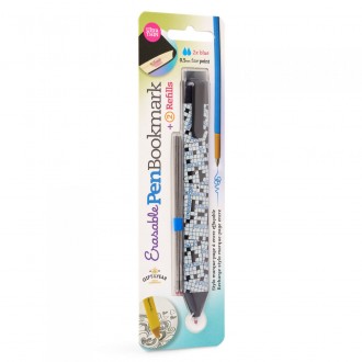 Segnalibro con penna e gomma + 2 refill 